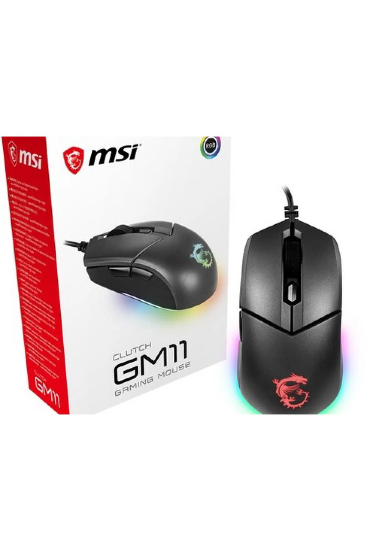 MSI CLUTCH GM11 GamingOyuncu Kablolu  Mouse