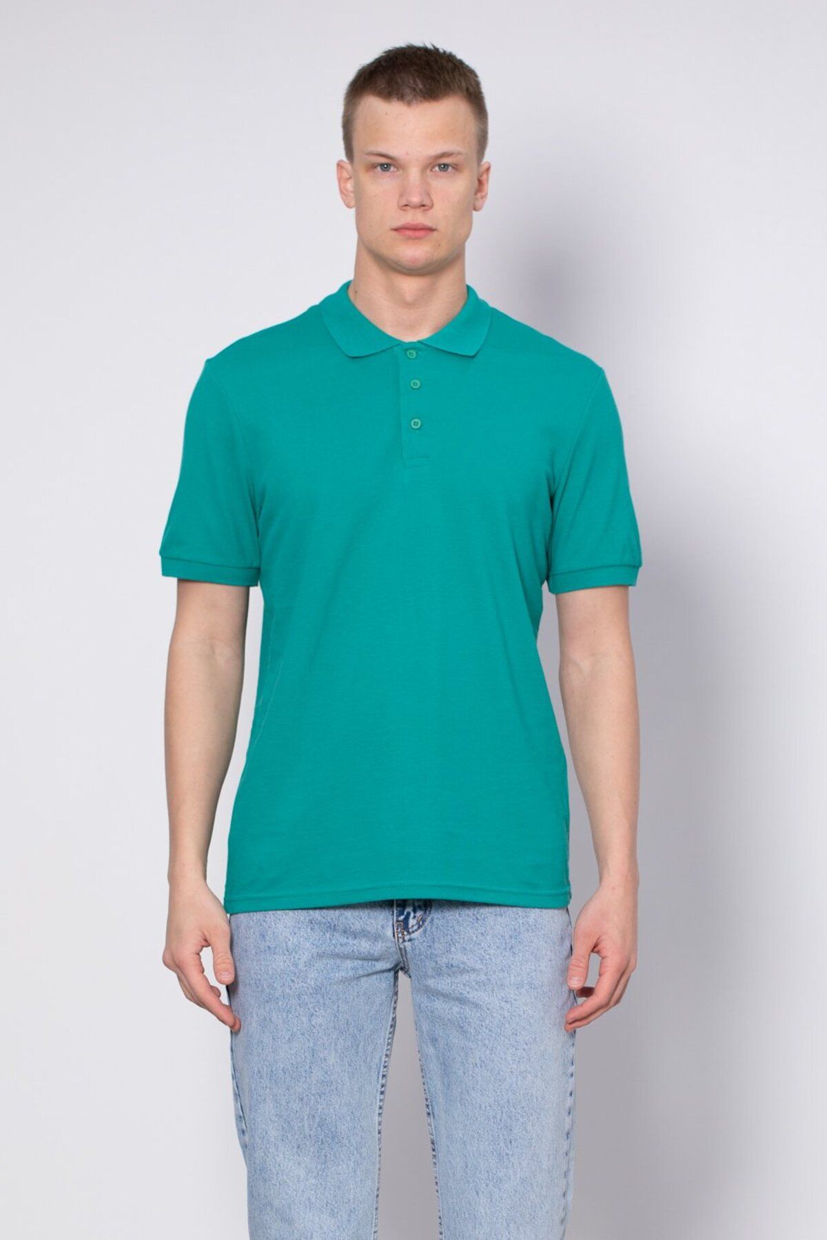 BARRELS AND OIL Regular Fit Polo Pike T-Shirt - B.Yeşil