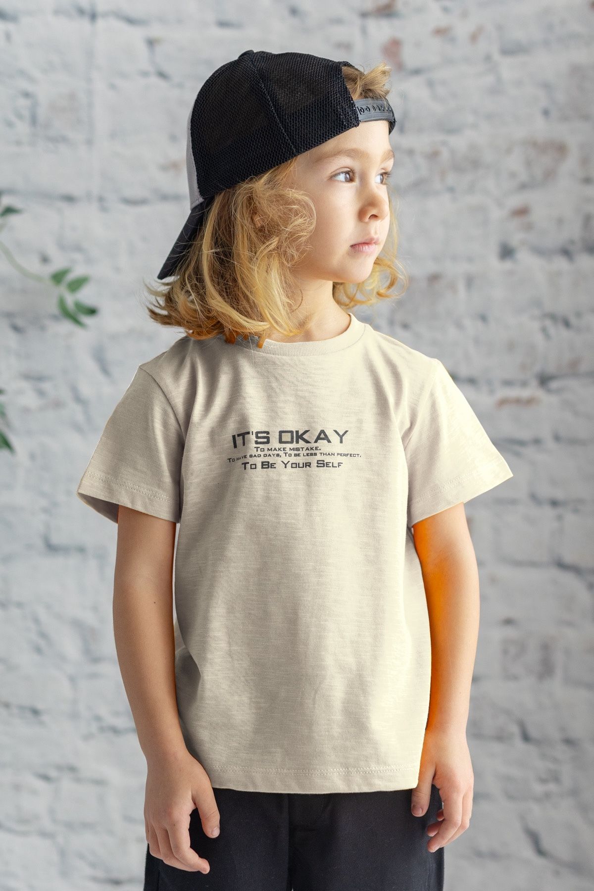 Zeyland Erkek Çocuk Yazı Baskılı Flamlı Basic T-shirt