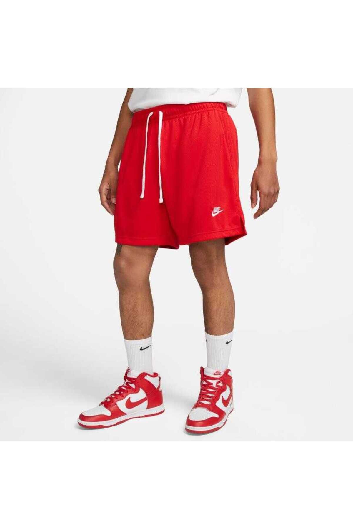 Nike sportswear Club Mesh Flow Short Erkek  kırmızı Şort dx0785