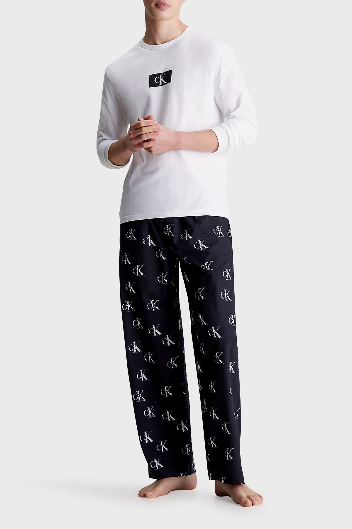 Calvin Klein Organik Pamuklu Regular Fit Pijama Takımı 000NM2526EN1J Erkek PİJAMA TAKIMI 000NM2526E