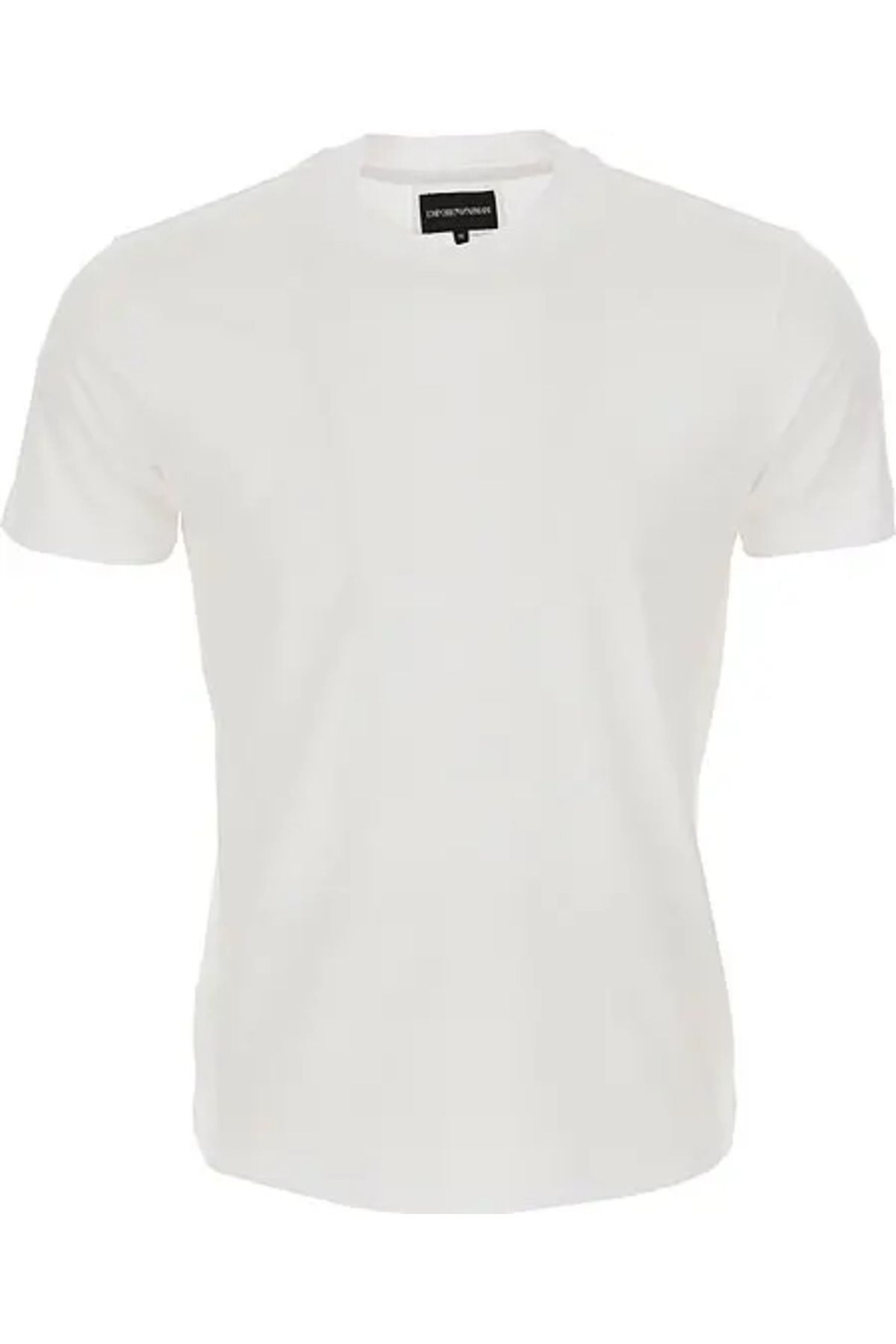 Emporio Armani Erkek Pamuklu Jersey Kumaş Marka Logolu Beyaz T-Shirt 8N1TE8 1JUVZ-0100