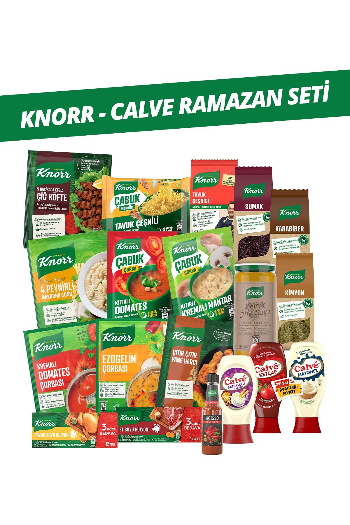 Knorr & Calve Ramazan Paketi Harç, Sos, Bulyon, Çorba, Noodle 18 Cm Tencere Hediyeli