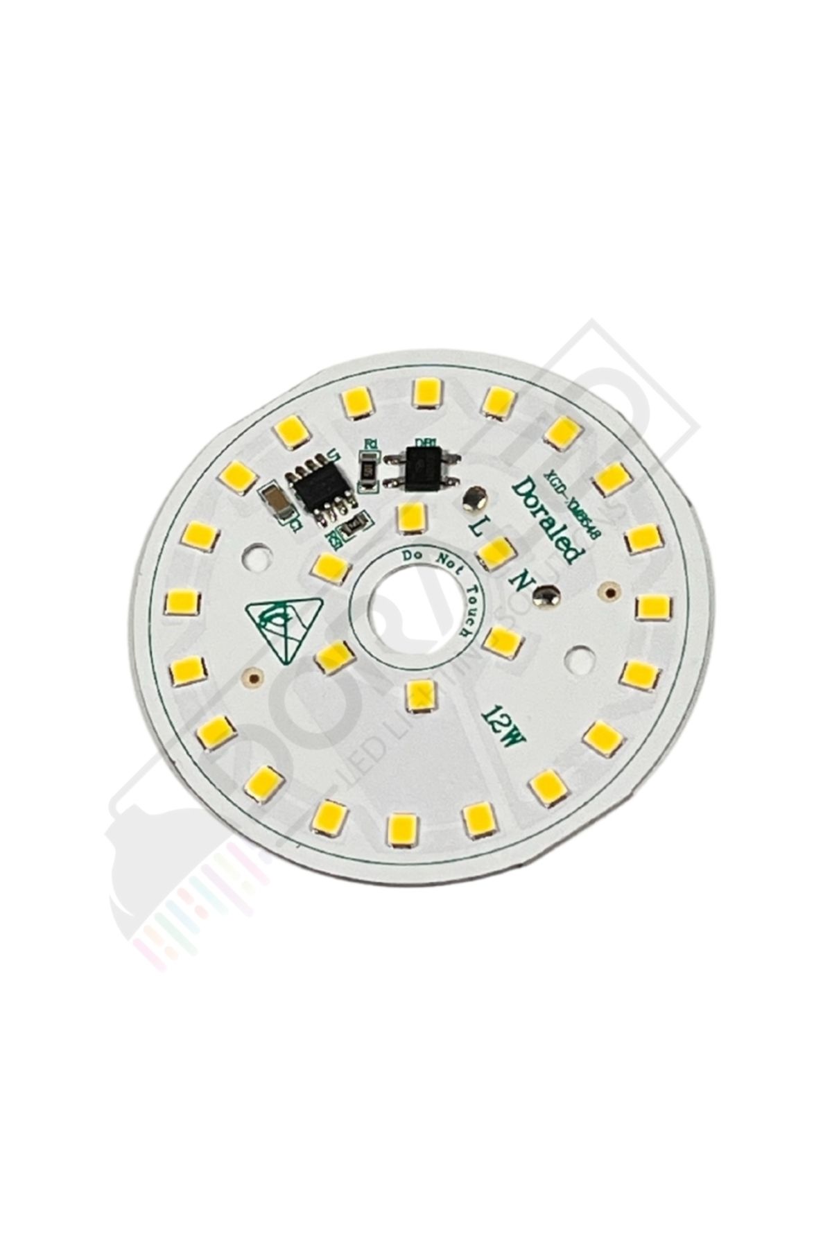 DORA LED 220volt 12watt Smd 5630 Ledli Led Modül Gün Işığı 10mm Delik Çaplı 220v 12w Avize Ledi 60mm(3 ADET)