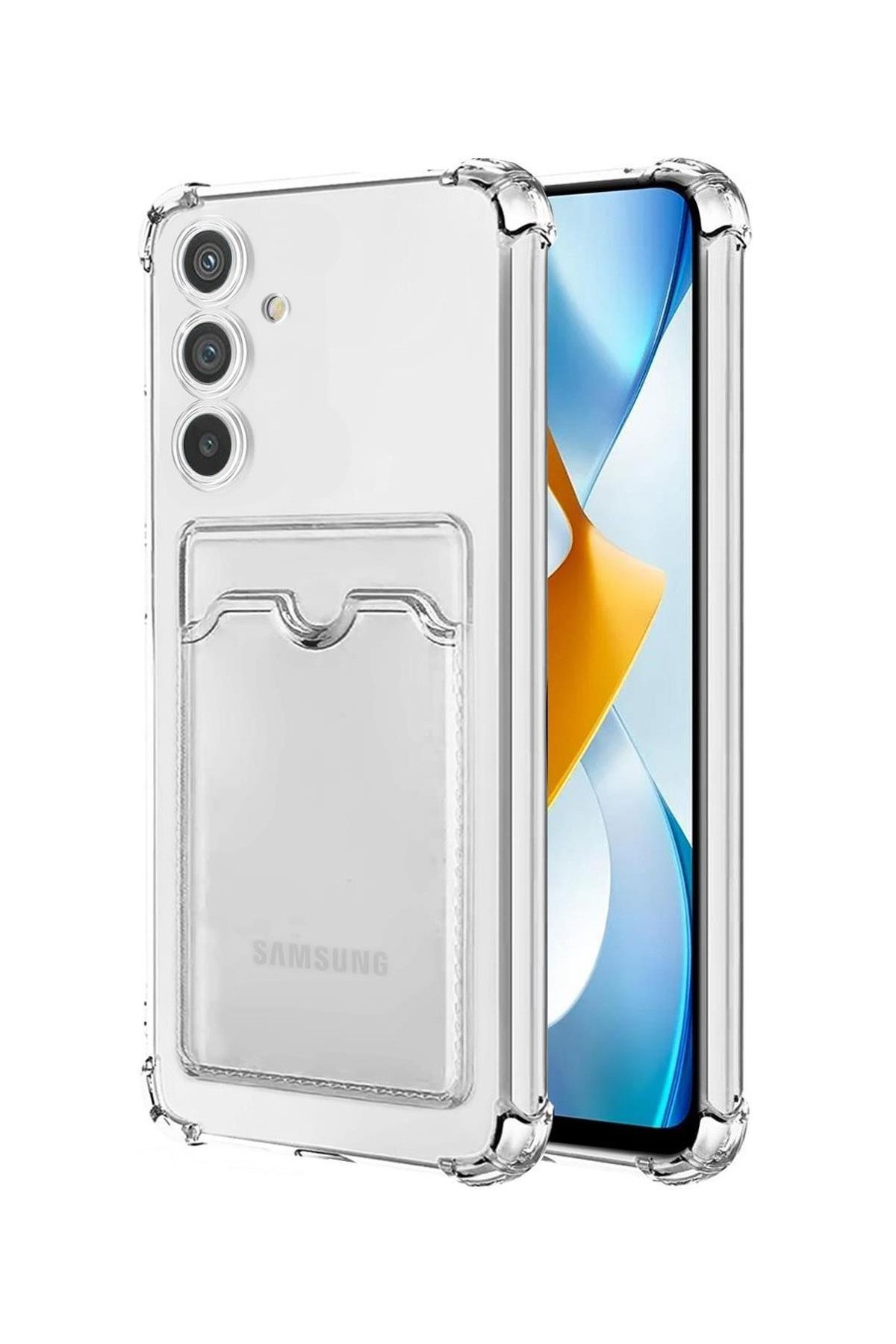 CaseWorld Samsung Galaxy S23 FE Kamera Korumalı Airbag Kartlıklı Darbe Emici Özellikli Şeffaf Silikon Kılıf