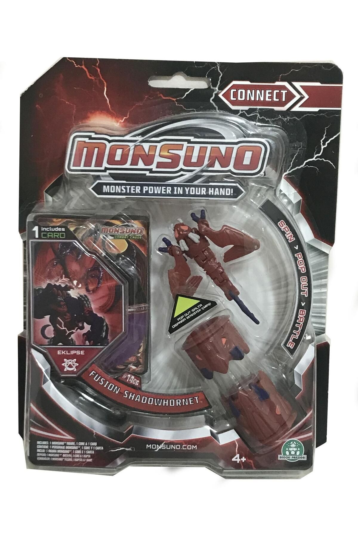 Monsuno Orijinal Monsuno Fusion Shadowhornet Figür 1 Figür 1 Kart 1 Fırlatıcı Birlikte