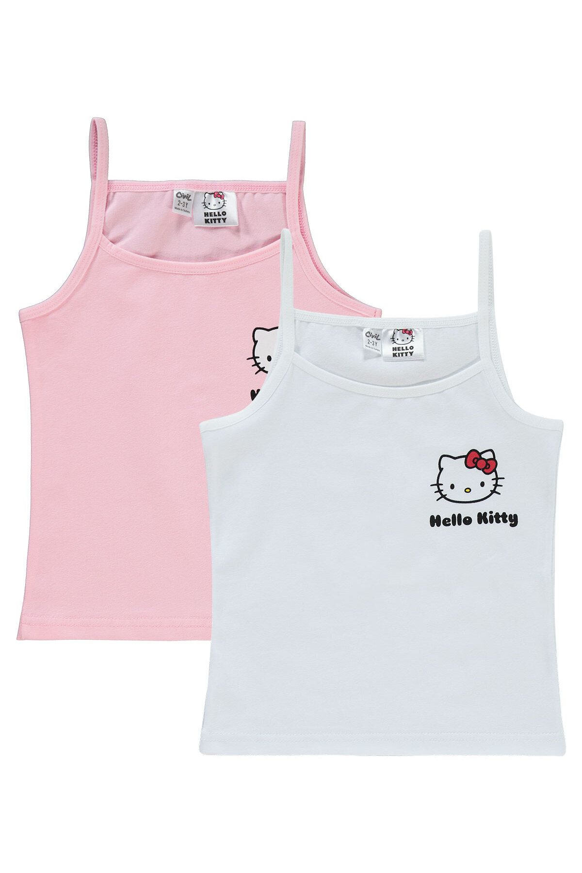 Hello Kitty Kız Çocuk 2'li Atlet Set 2-10 Pembe