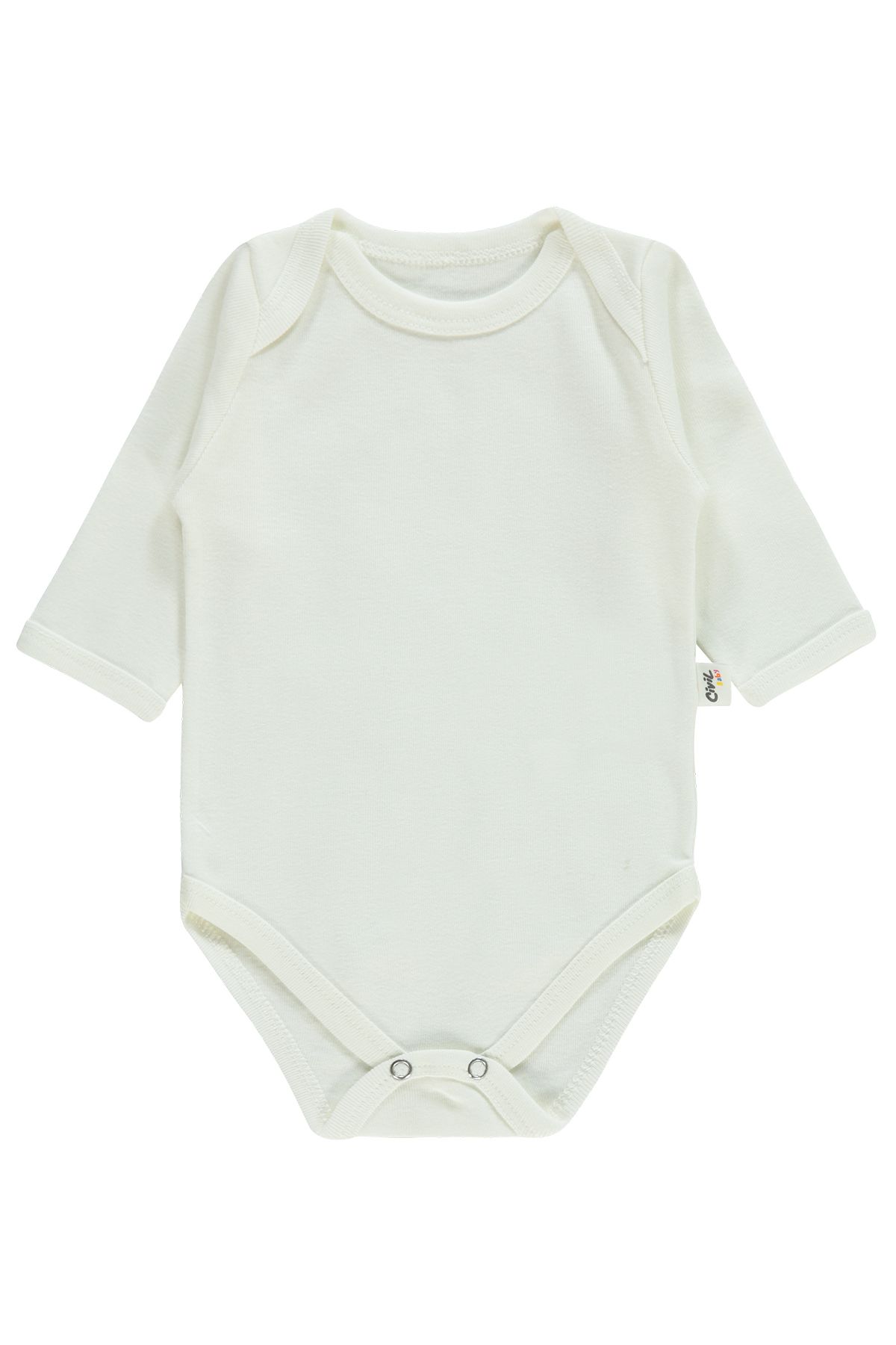 Civil Baby Bebek Çıtçıtlı Badi 3-9 Ay Beyaz