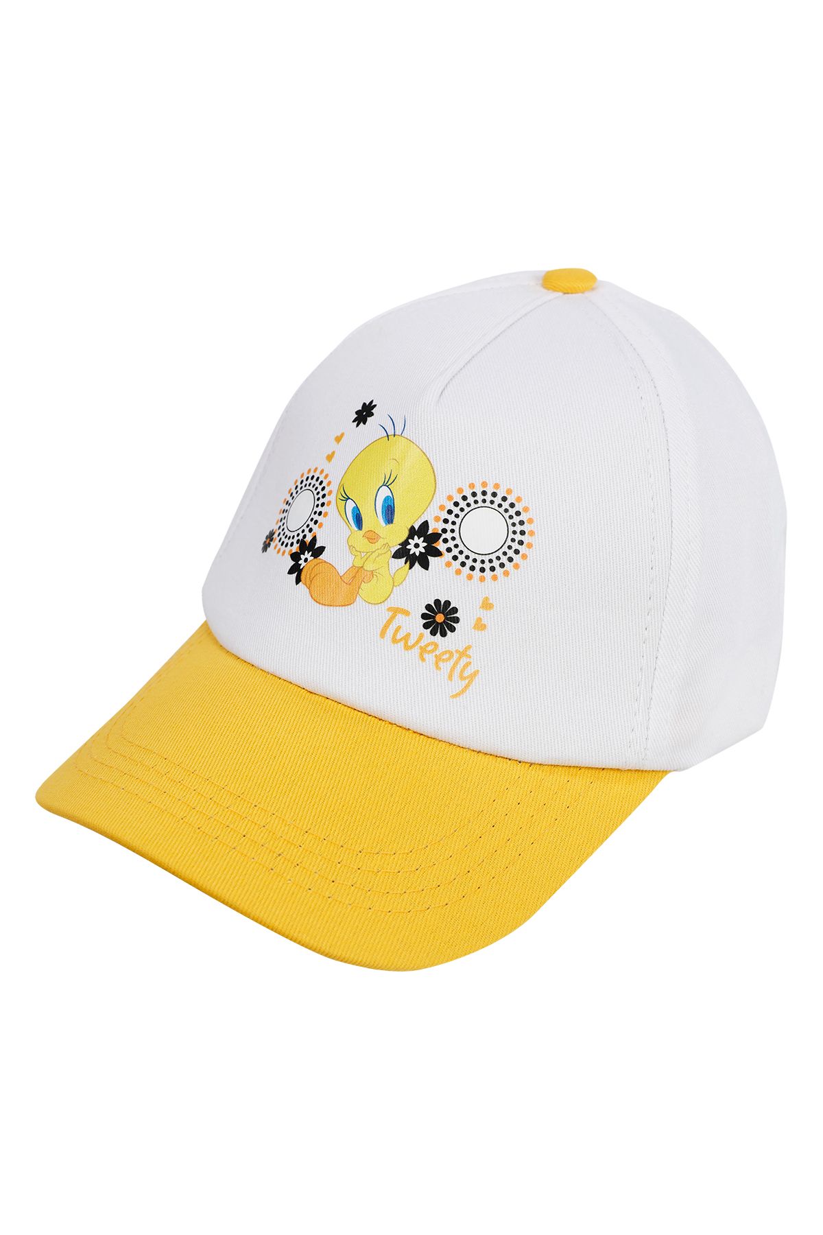 Tweety Kız Çocuk Şapka 6-9 Yaş Beyaz-sarı