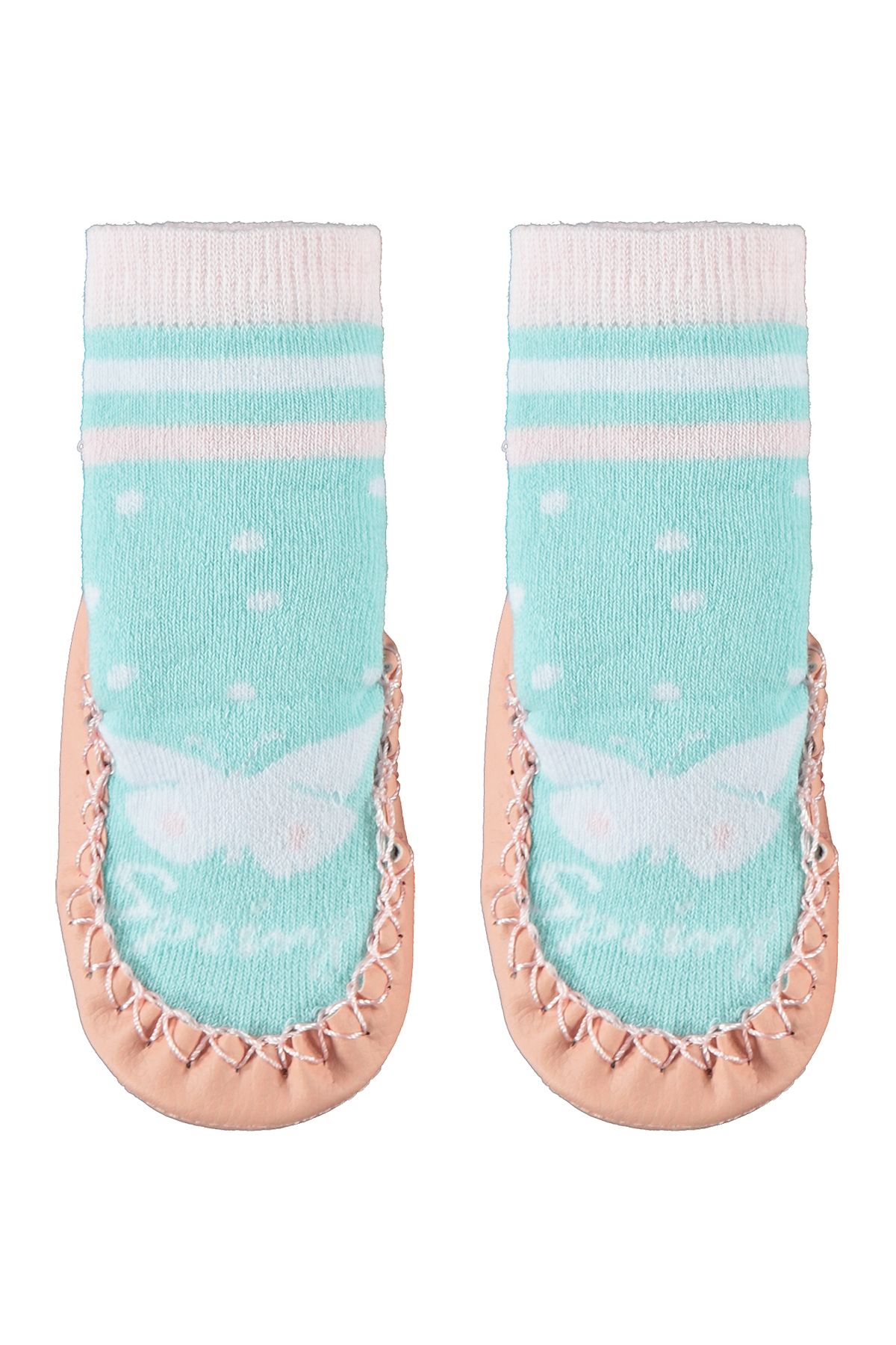 Civil Baby Kız Bebek Çarık Çorap 17-20 Numara Mint Yeşili