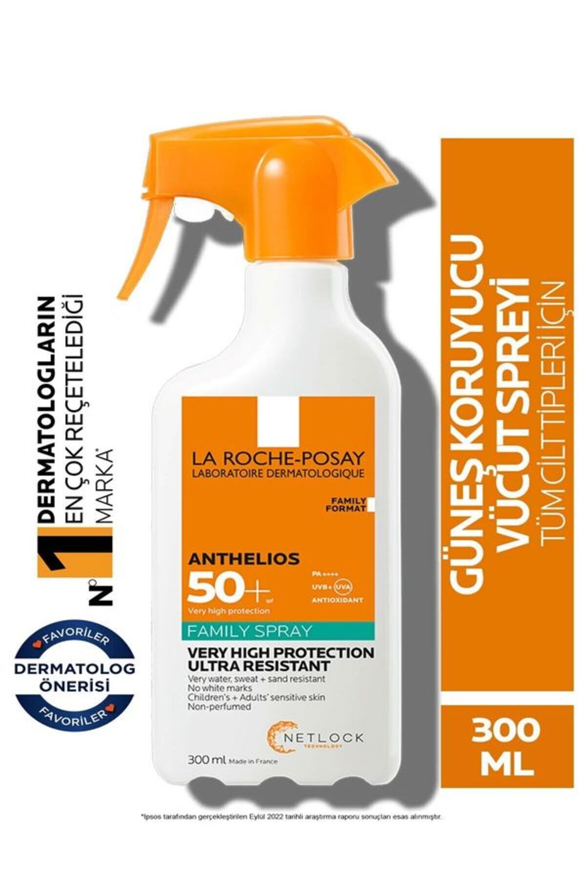 La Roche Posay Anthelios Spray Familial Spf50+ Çocuk Ve Yetişkinlerde Hassas Ciltler Yüz Ve Vücut Spreyi 300ml