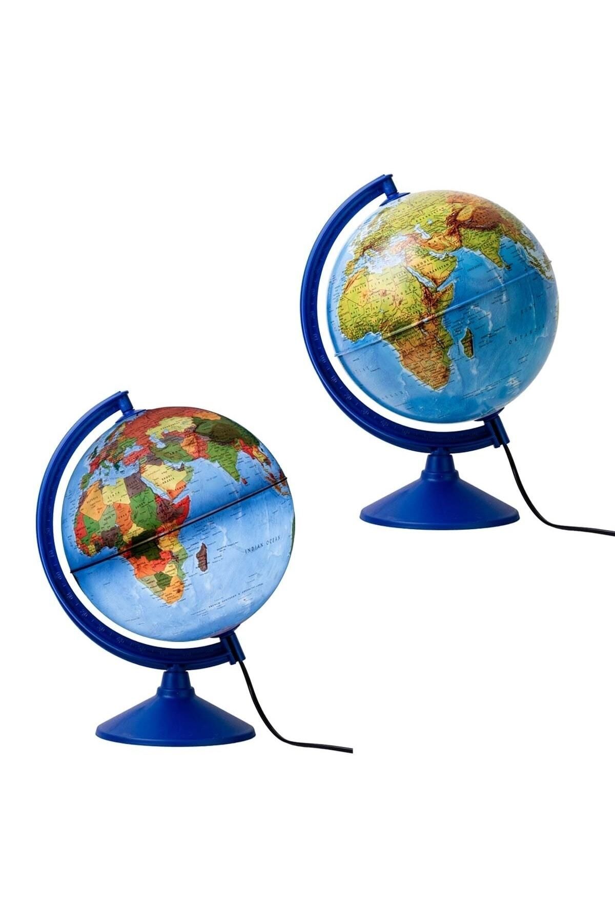 Gürbüz Işıklı Küre - 30 cm - Hem Fiziki Hem Siyasi Dünya Küresi 41301