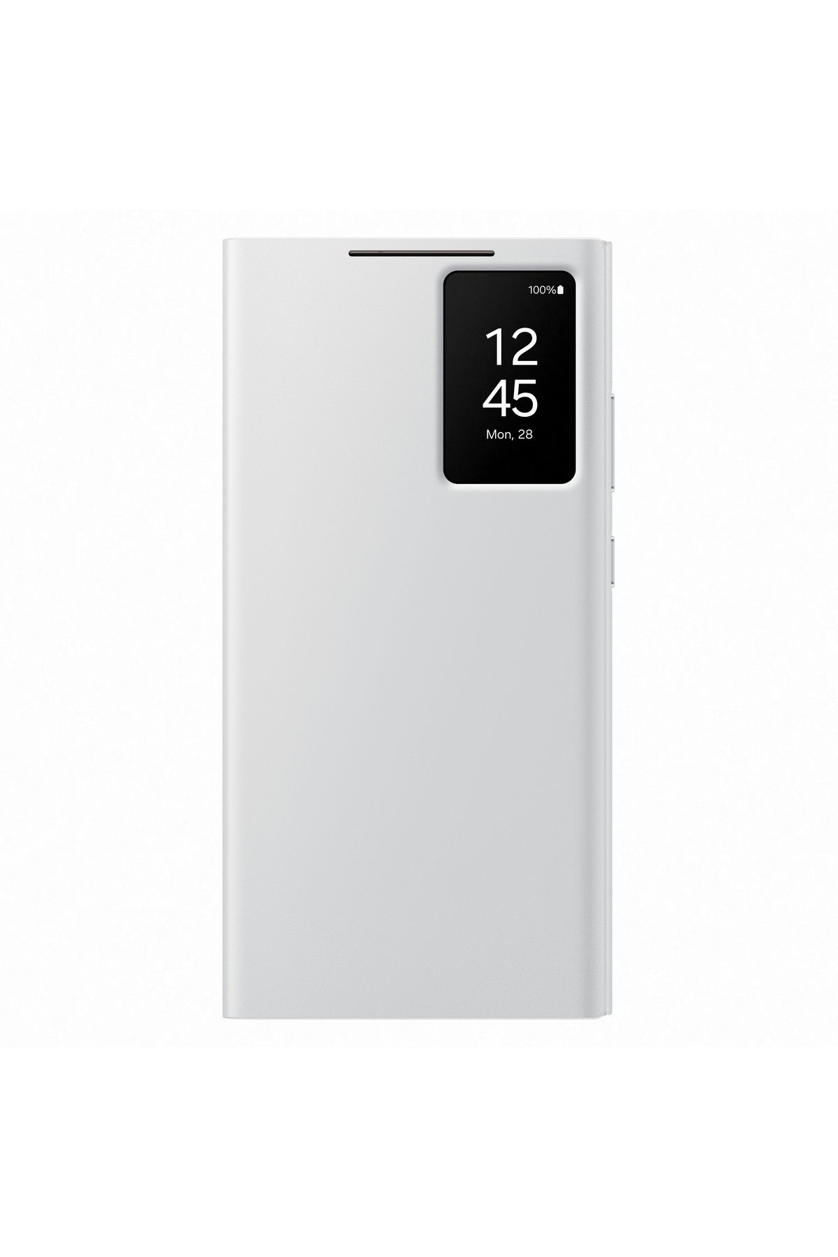 Samsung Galaxy S24 Ultra Akıllı Ekranlı Cüzdanlı Kılıf - Beyaz