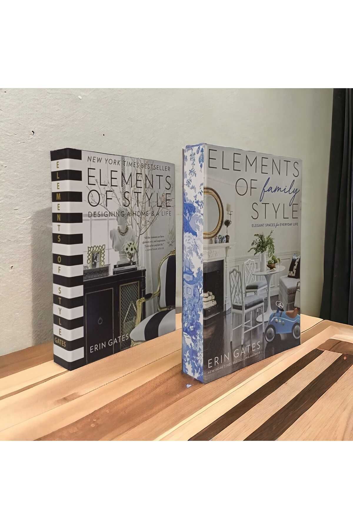 NariHome ELEMENTS 2’li Dekoratif Kitap Kutu Set