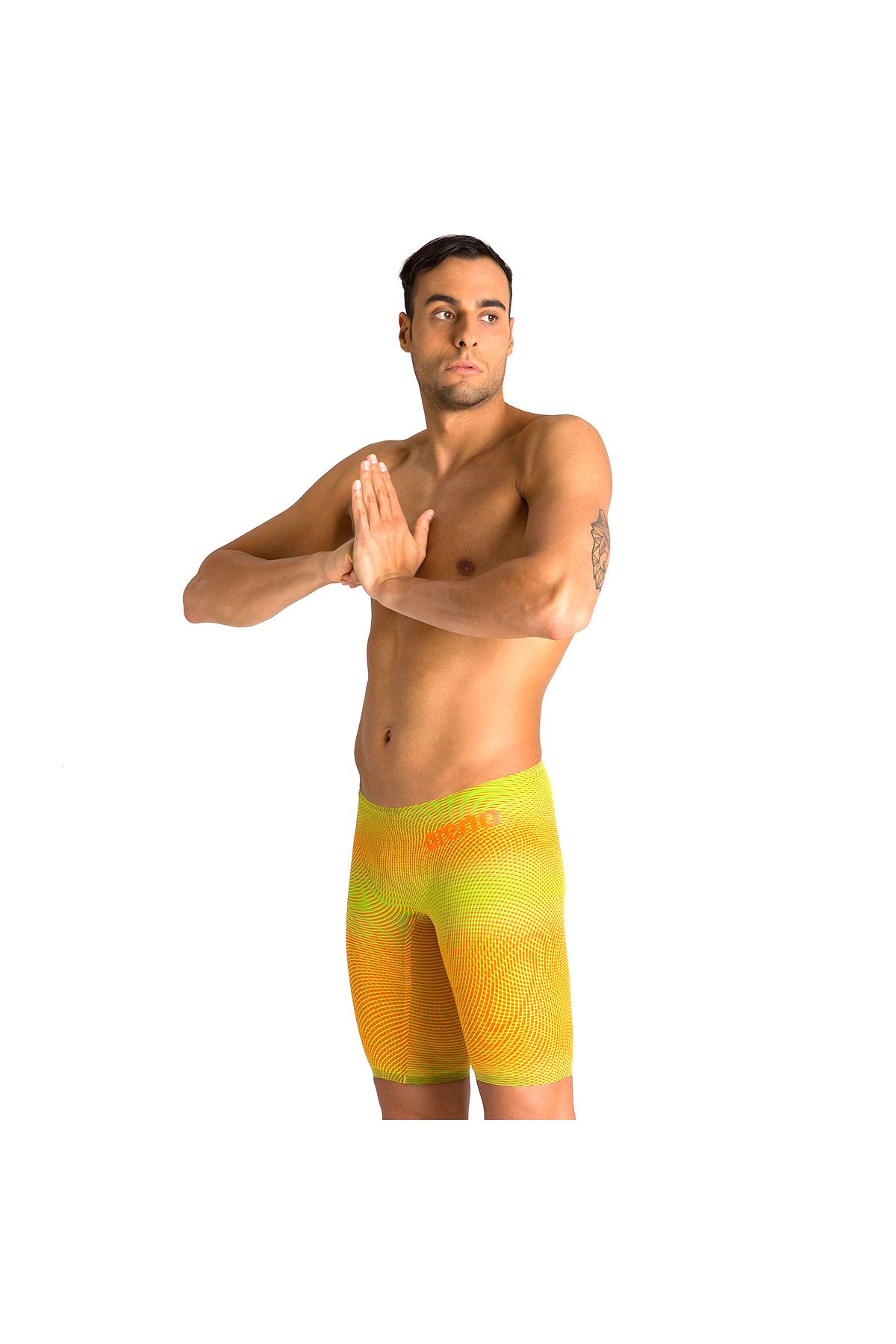 Arena Powerskin Carbon Air2 Jammer Erkek Yeşil Yüzücü Yarış Mayosu 001130235