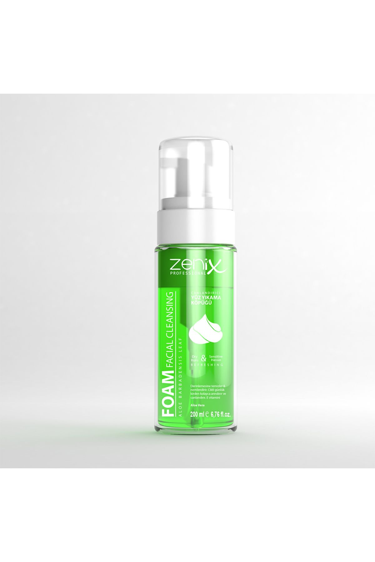 Zenix ZenixCanlandırıcı Yüz Yıkama Köpüğü- Aloe Vera 200 ml- Facial Cleansing Foam