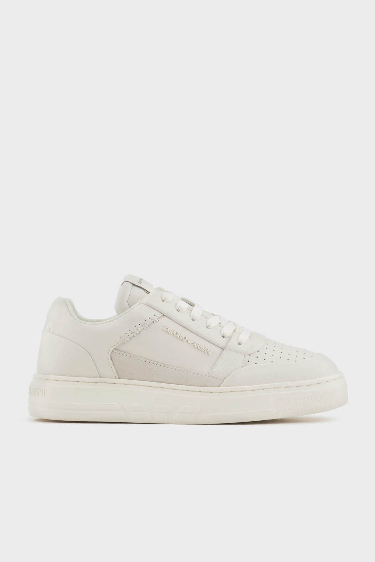 Emporio Armani Logolu Deri Sneaker Ayakkabı  AYAKKABI X3X211 XR101 T847