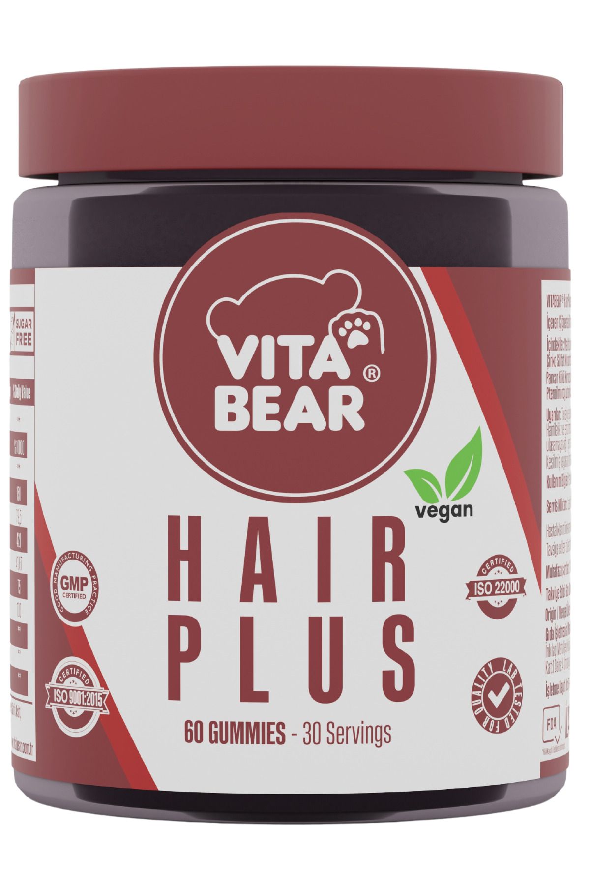 Vita Bear Hair Plus Vegan Gummy Saç Vitamini