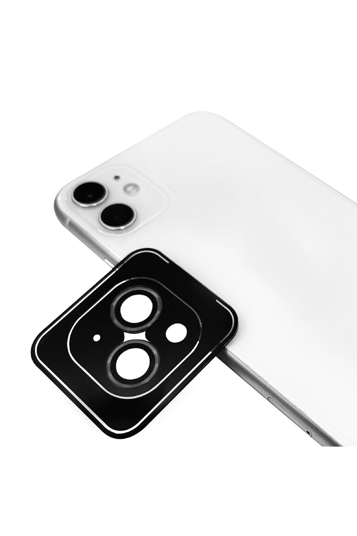 Genel Markalar iPhone 12 Mini Uyumlu lumena CL-09 Kamera Lens Koruyucu-Koyu Gri