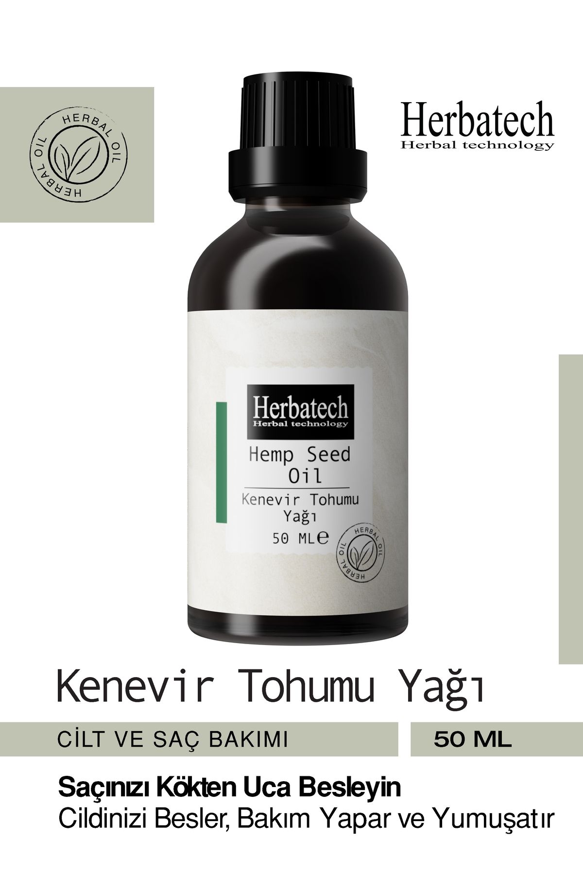 Herbatech Kenevir Tohumu Yağı 50Ml
