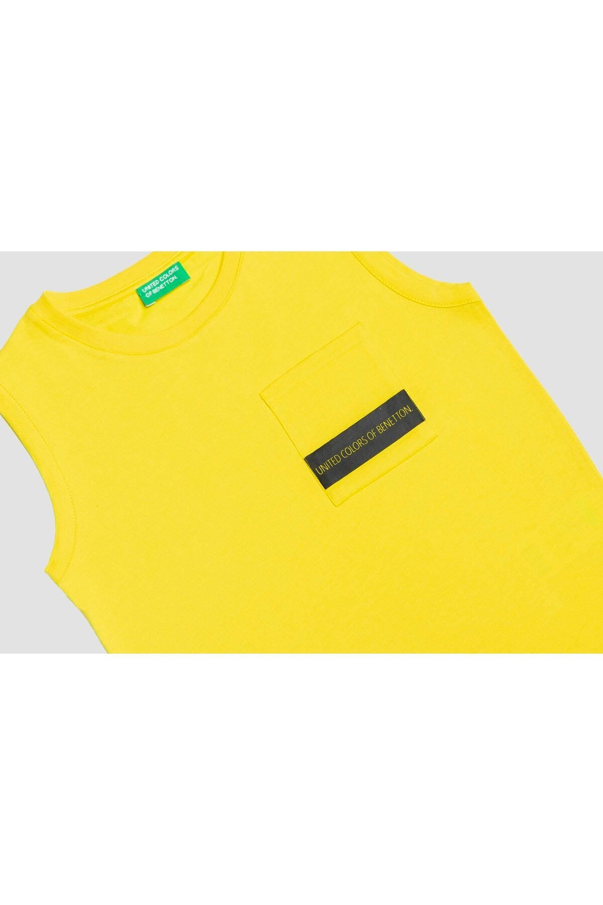 Benetton Erkek Çocuk Tshirt Bnt-b20526 Sarı