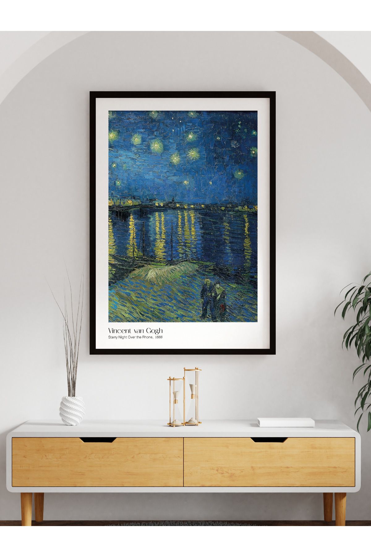 MÜZAİDE Vincent Van Gogh - Starry Night Over th Rhone Çerçeveli Tablo