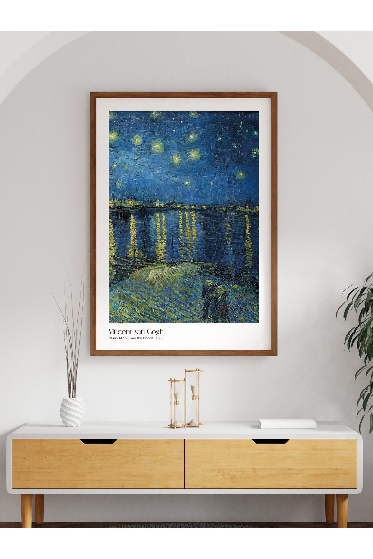 MÜZAİDE Vincent Van Gogh - Starry Night Over th Rhone Çerçeveli Tablo
