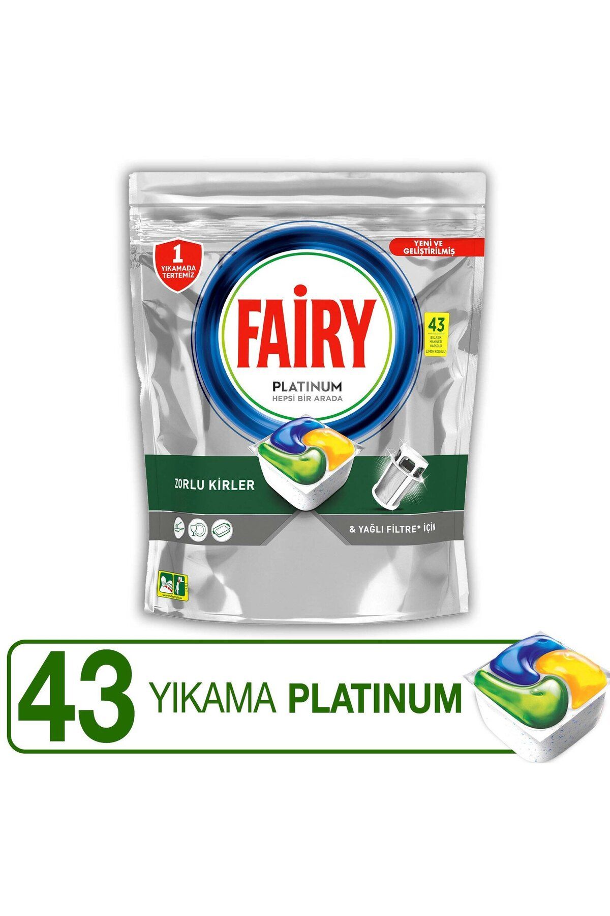 Fairy Platinum Tablet Limon 43'lü 641g