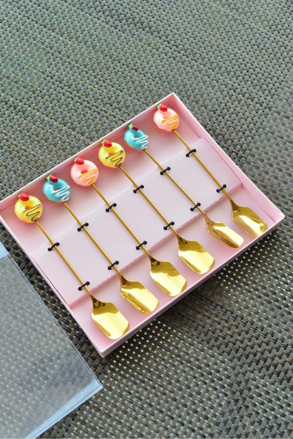 Pink&More Paslanmaz Çelik 6'lı Mini Gold Dondurma ve Tatlı Kaşığı - 13cm