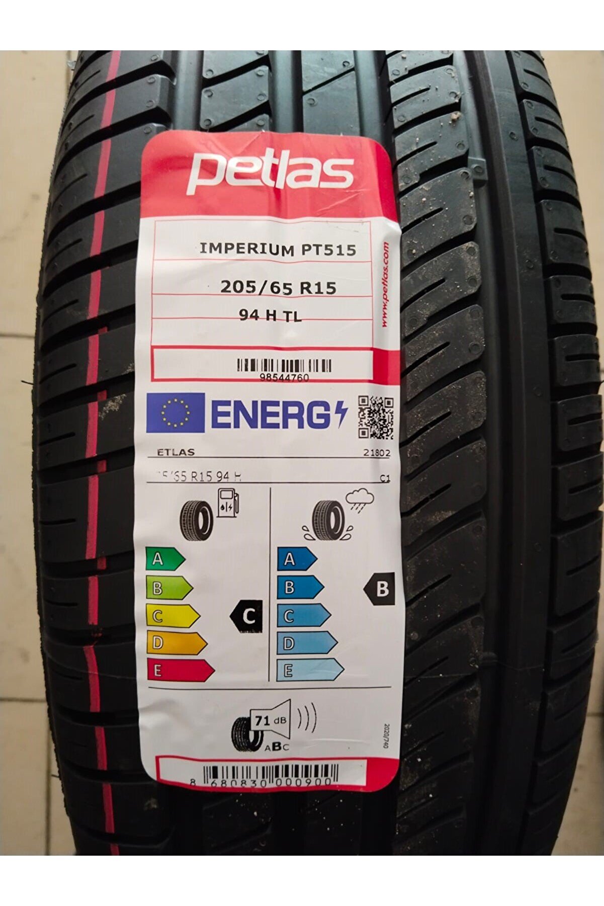 205/65 R15 TL 94H IMPERIUM PT515 PETLAS YAZ LASTİĞİ 2024 ÜRETİM