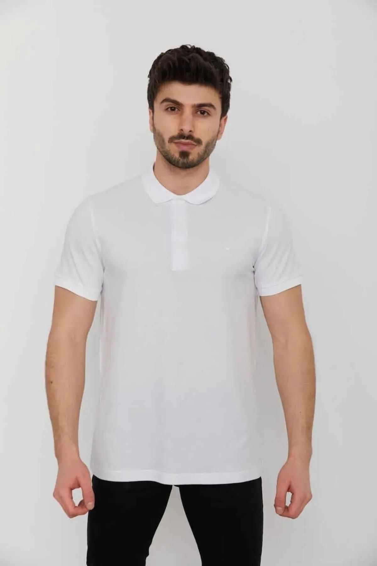 Cazador Caz 4613 Polo Yaka Beyaz T-shirt
