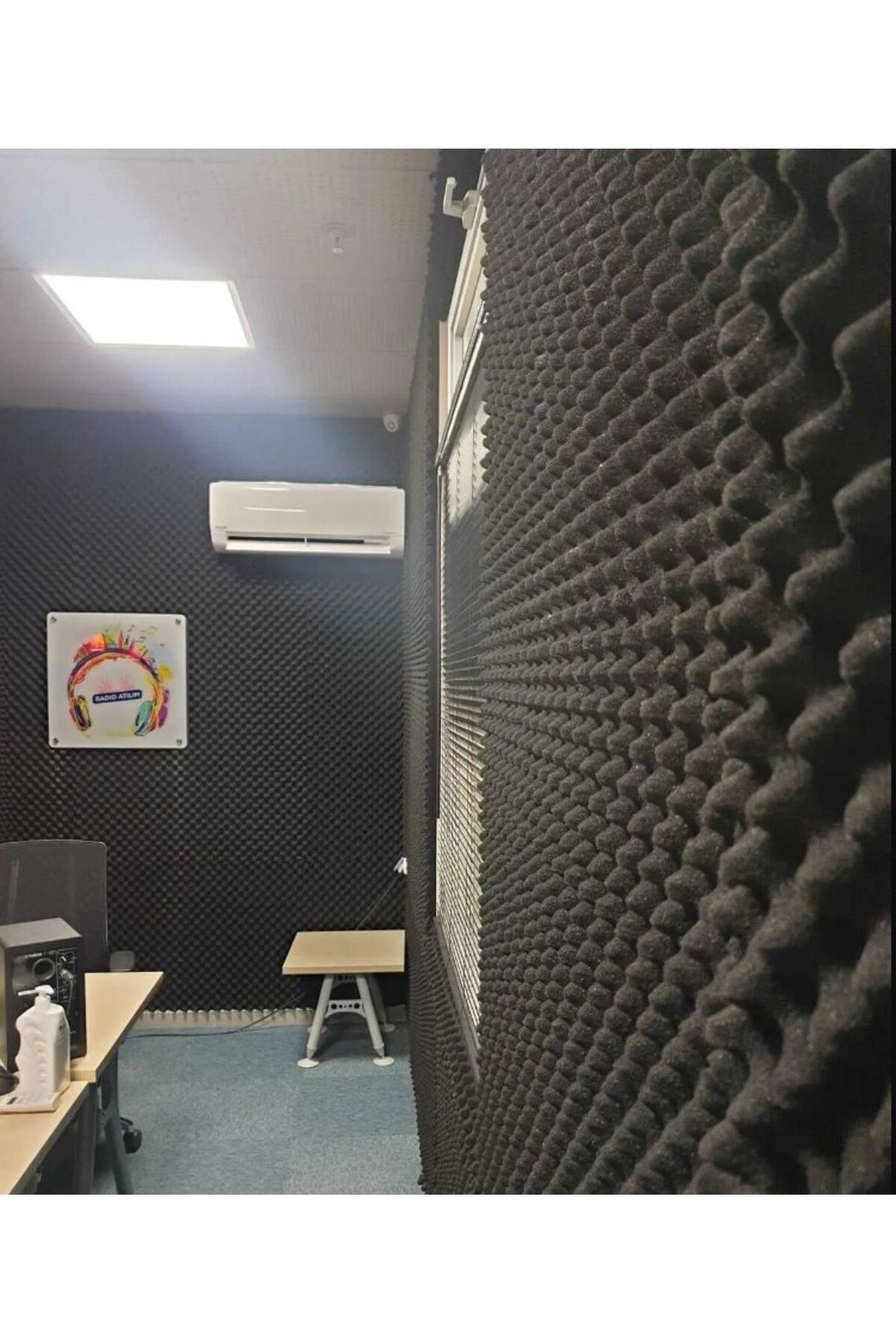 KL HOME 1m2-ev Ofis Stüdyo Akustik Yumurta Sünger Ses Yalıtım 100x100cm 50mm Kalınlık 50dns Yoğunluk