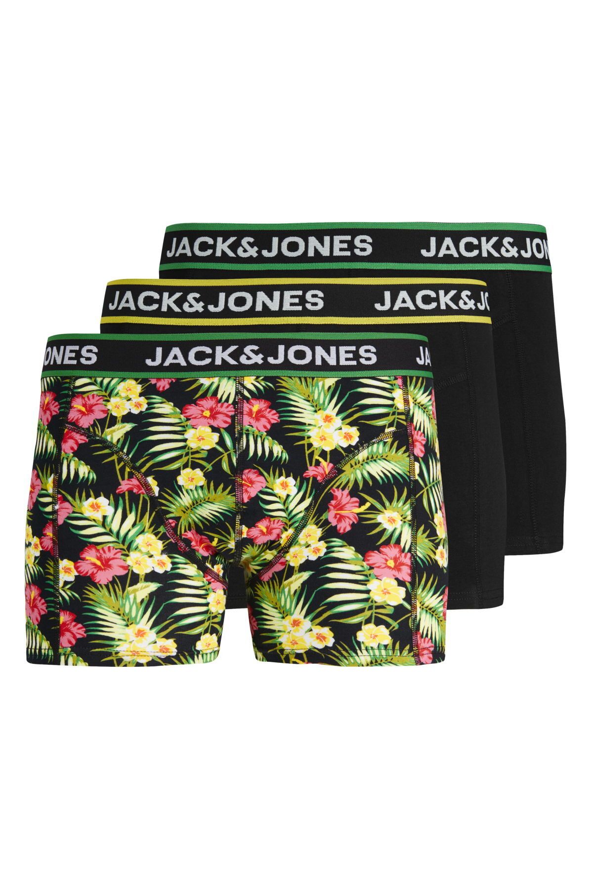 Jack & Jones Çocuk Logolu Karışık 3'lü Boxer Paketi - Pink Flowers