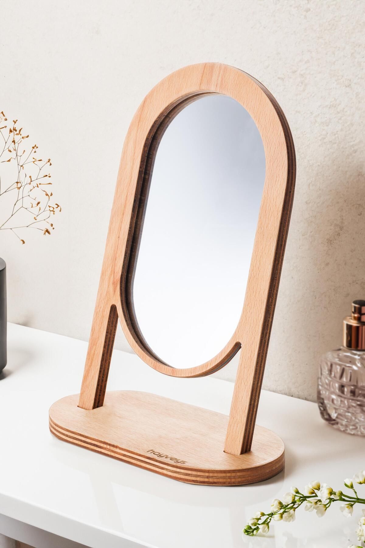 Hayveys Ahşap Oval Ayaklı Dekoratif Ayna Makyaj Aynası Pinteres
