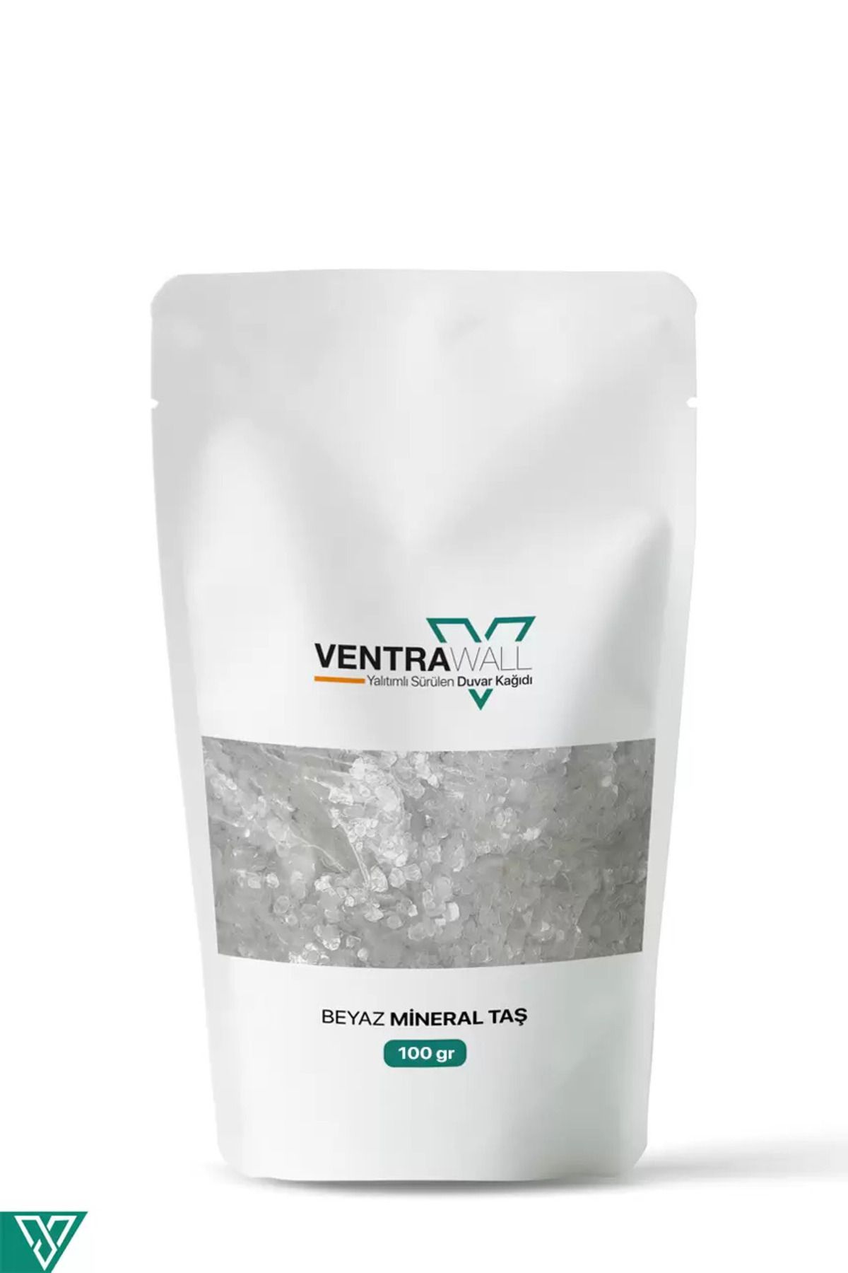 Ventrawall Duvar Boyası - Doğal Mineral Taş - Beyaz Sim - 100gr