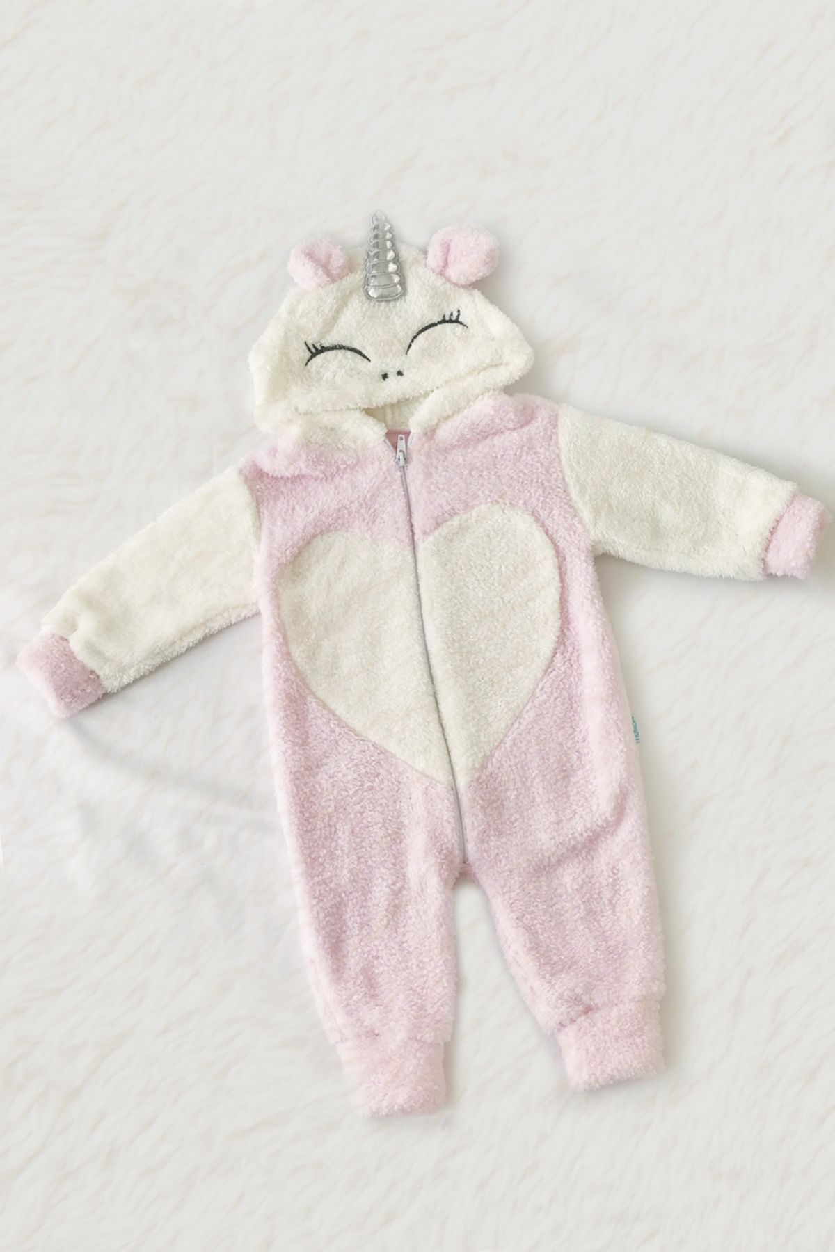 Bebe Kız Erkek Çocuk Ayıcık Unicorn Desenli Peluş Uyku Tulumu
