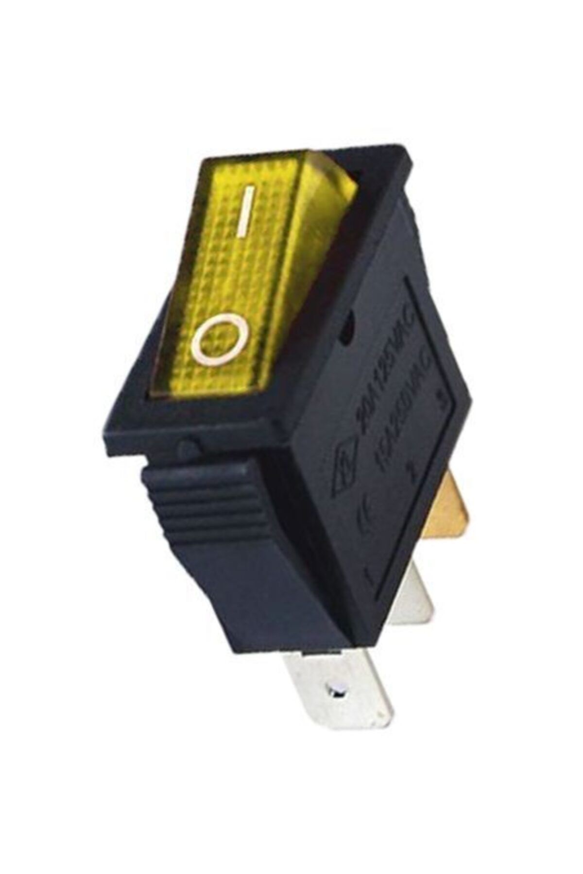 Site Hırdavat Ic-113 Sarı Dar Işıklı Anahtar On/off Switch 3p