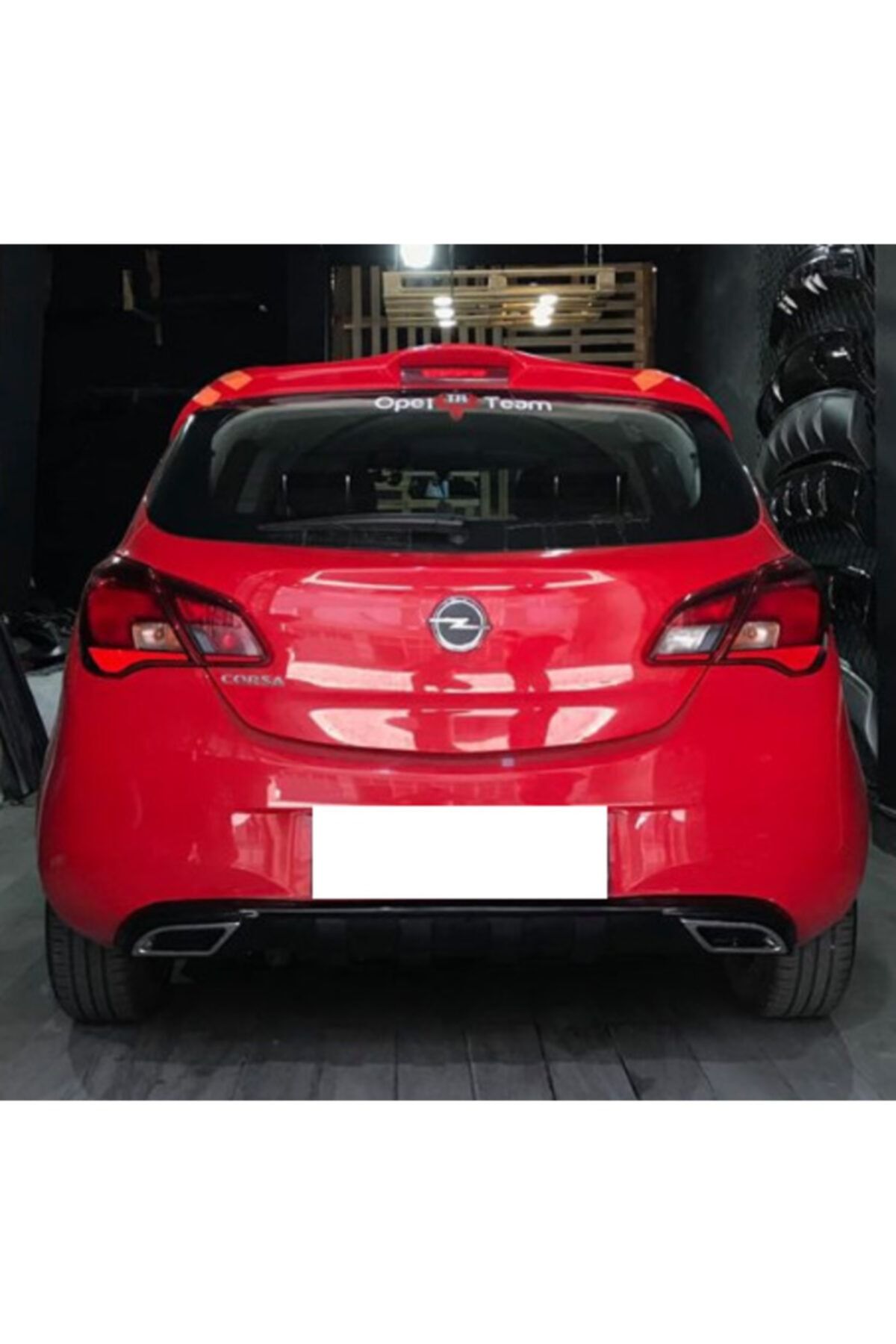 NamTuning Opel Corsa E 2014 Difüzör Sport +egzos Ucu(krom) P Black Set