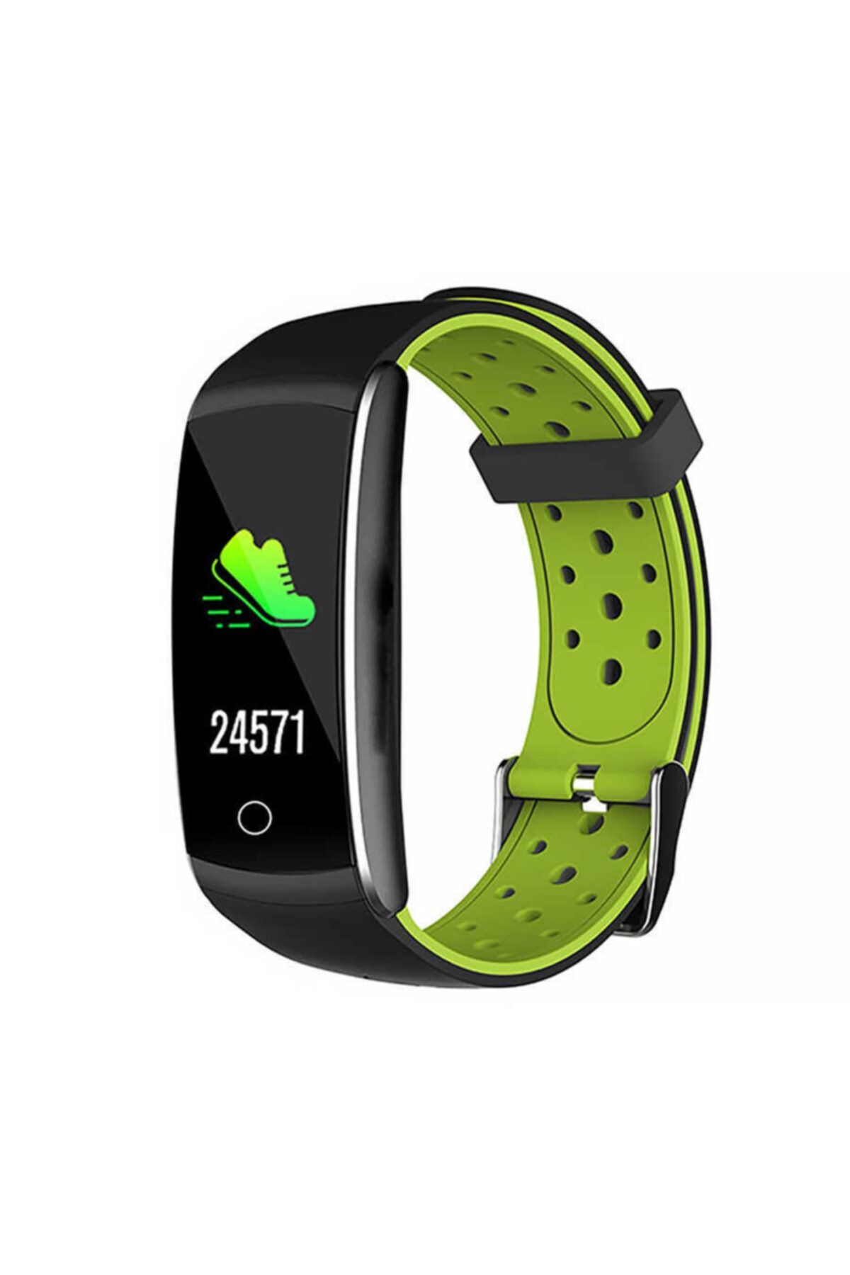 Everest Unisex Yeşil Siyah Akıllı Bilekli Saat Ever Fit W49 Android ıos Smart Watch Kalp Atışı Sensörlü