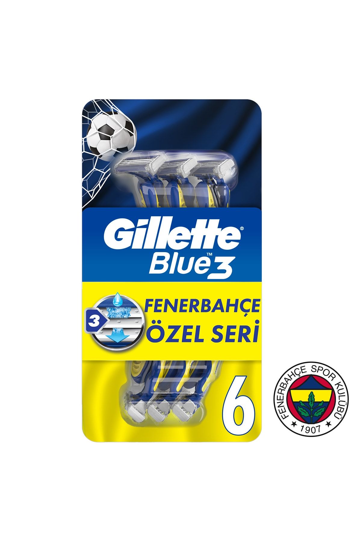 Gillette Blue3 6lı Fenerbahce Taraftar Paketi