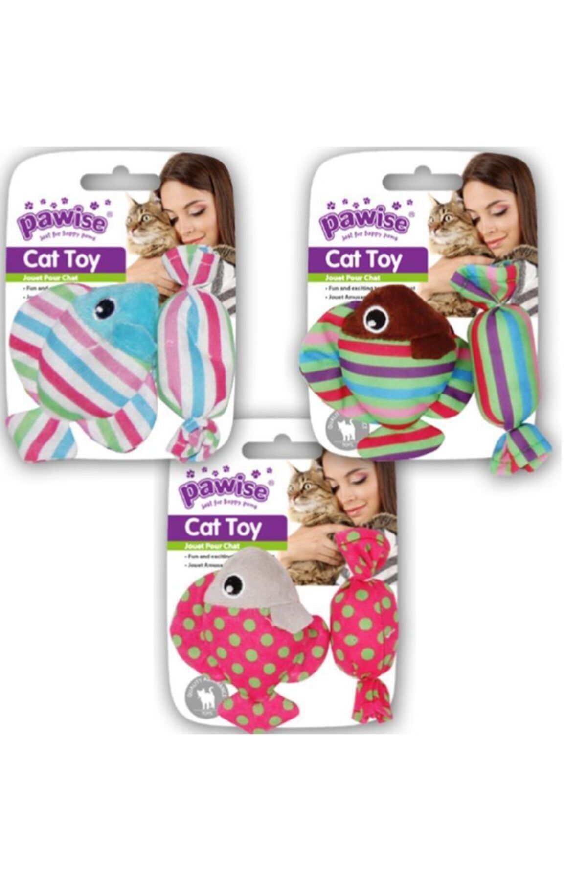 Pawise Cat Toy-Balık ve Şeker Kedi Oyuncağı 8886467581250