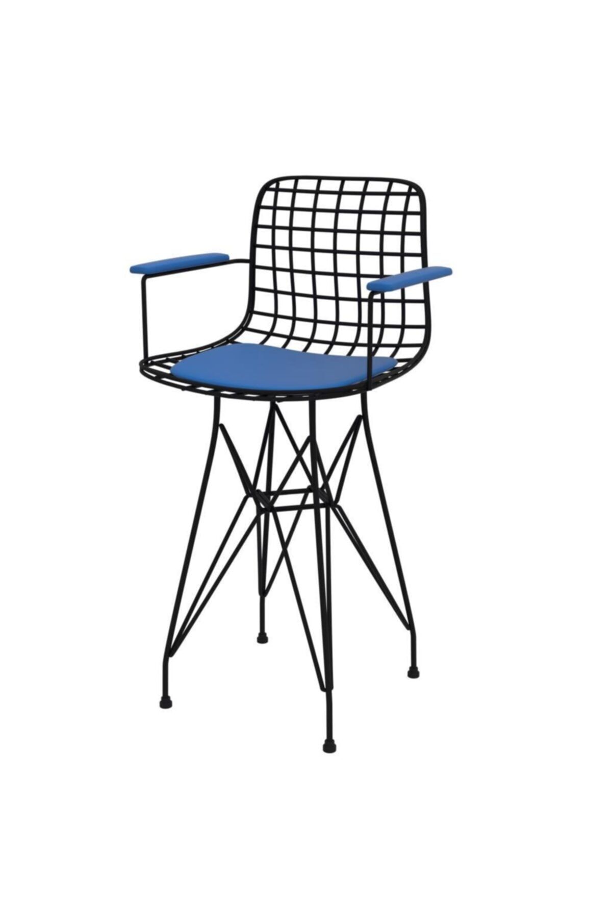 Kenzlife Knsz ufak boy tel bar sandalyesi 1 li uslu syhmvi kolçaklı 55 cm oturma yüksekliği