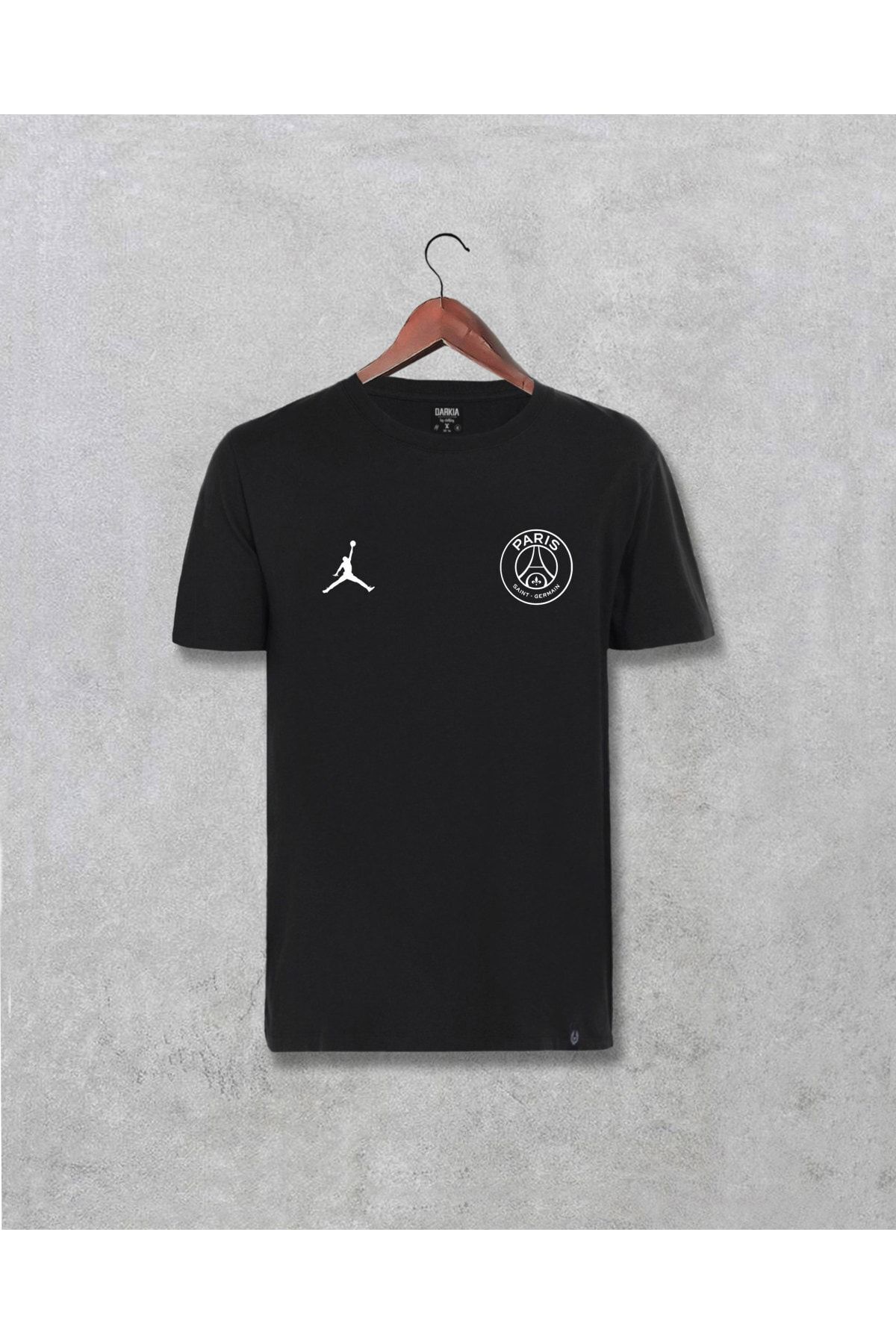 Darkia Unisex SiyahParis Saint Germain Psg Jordan Baskılı Tasarım Tişört