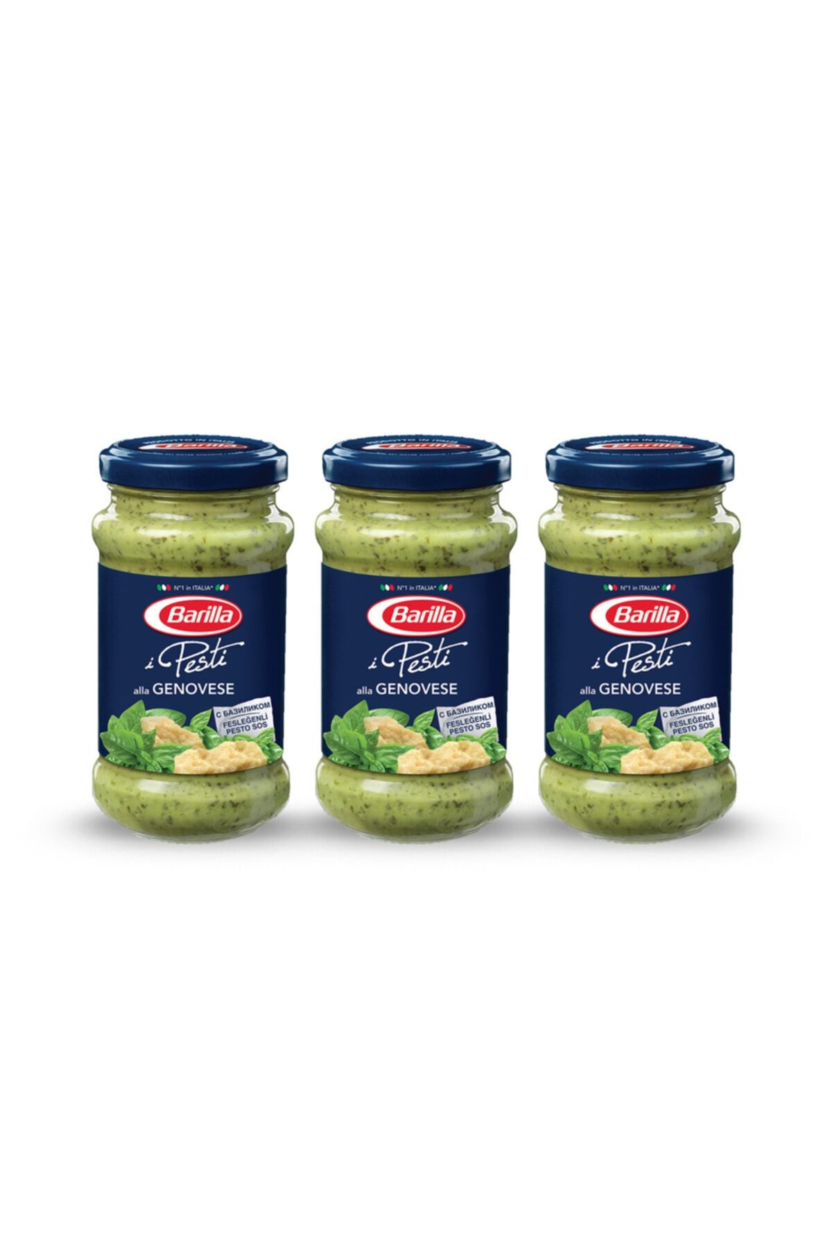 Barilla Pesto Fesleğen+fıstıklı Sos- Genoves 190 Gr 3'lü Set