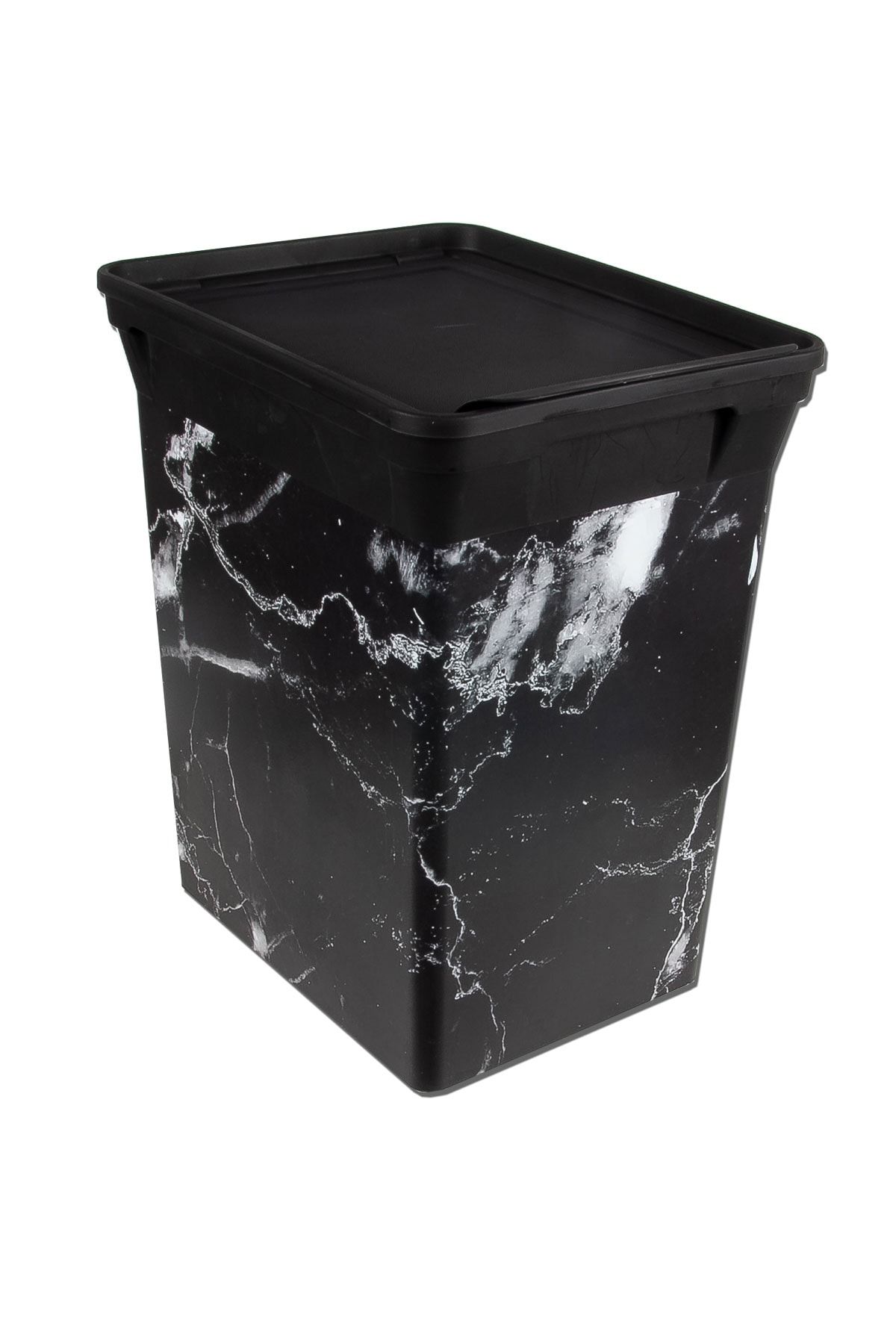 QUTU Trashbın Blackmarble 10 lt.  Çöp Kovası