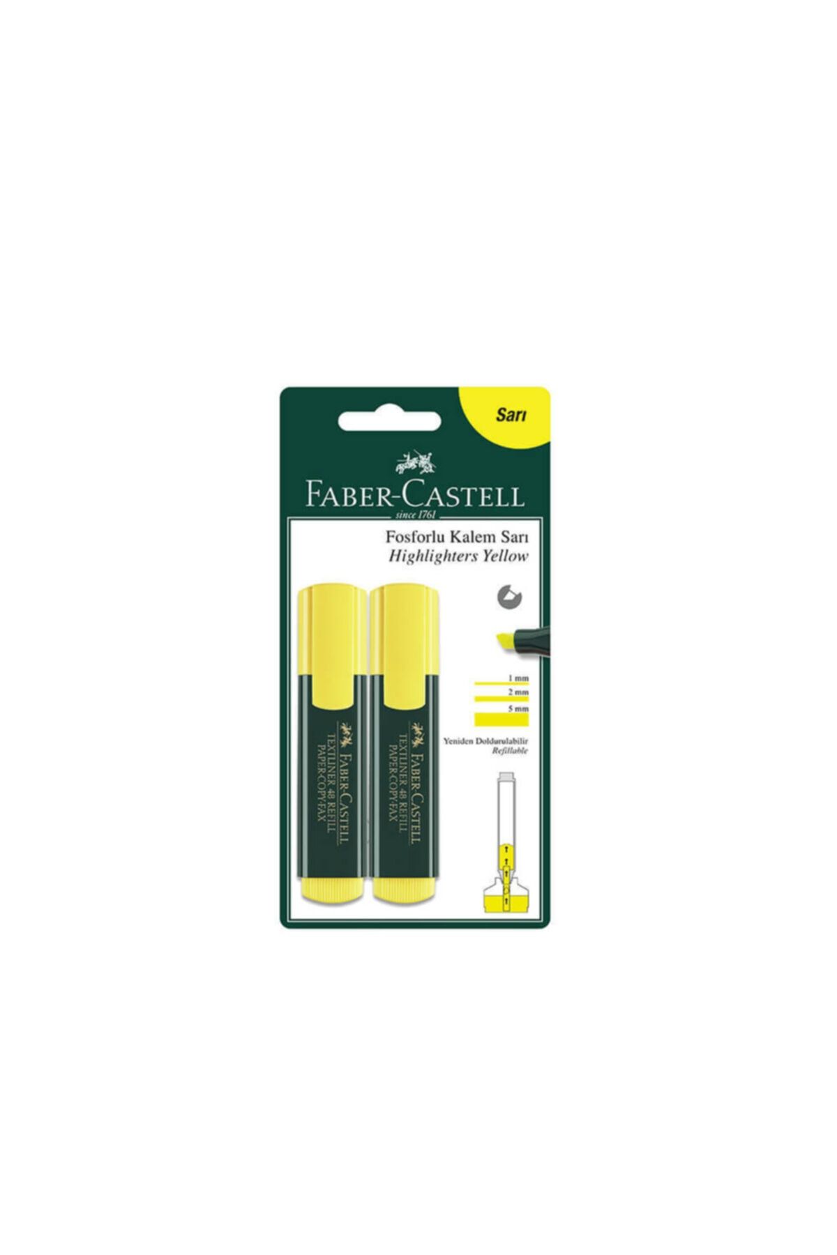 Faber Castell Fosforlu Kalem Sarı 2'li