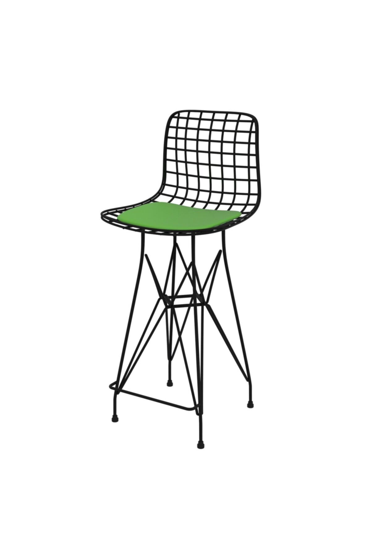 Kenzlife Knsz tel bar sandalyesi 1 li mağrur syhyşl 65 cm oturma yüksekliği  bahçe cafe ofis