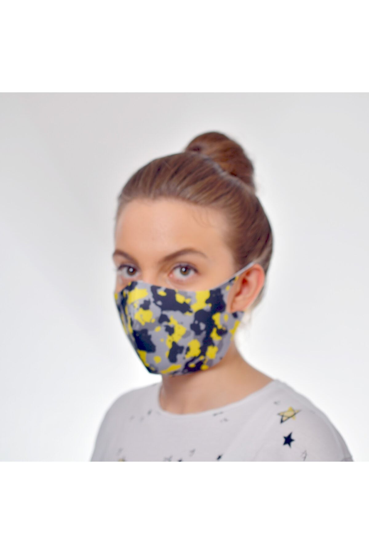 Dibacraft Lacivert Yıkanabilir Baskılı Antimikrobiyel Maske