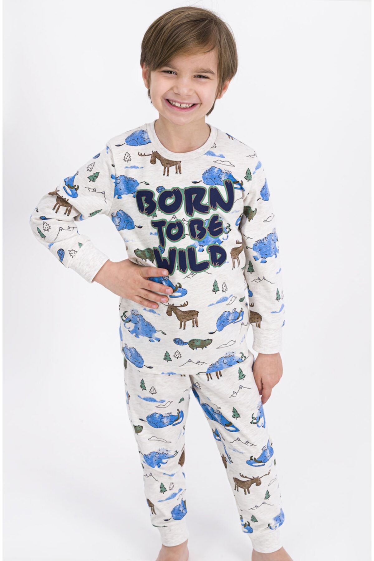 Rolypoly Rolypoly Born To Be Wild Kremmelanj Erkek Çocuk Pijama Takımı