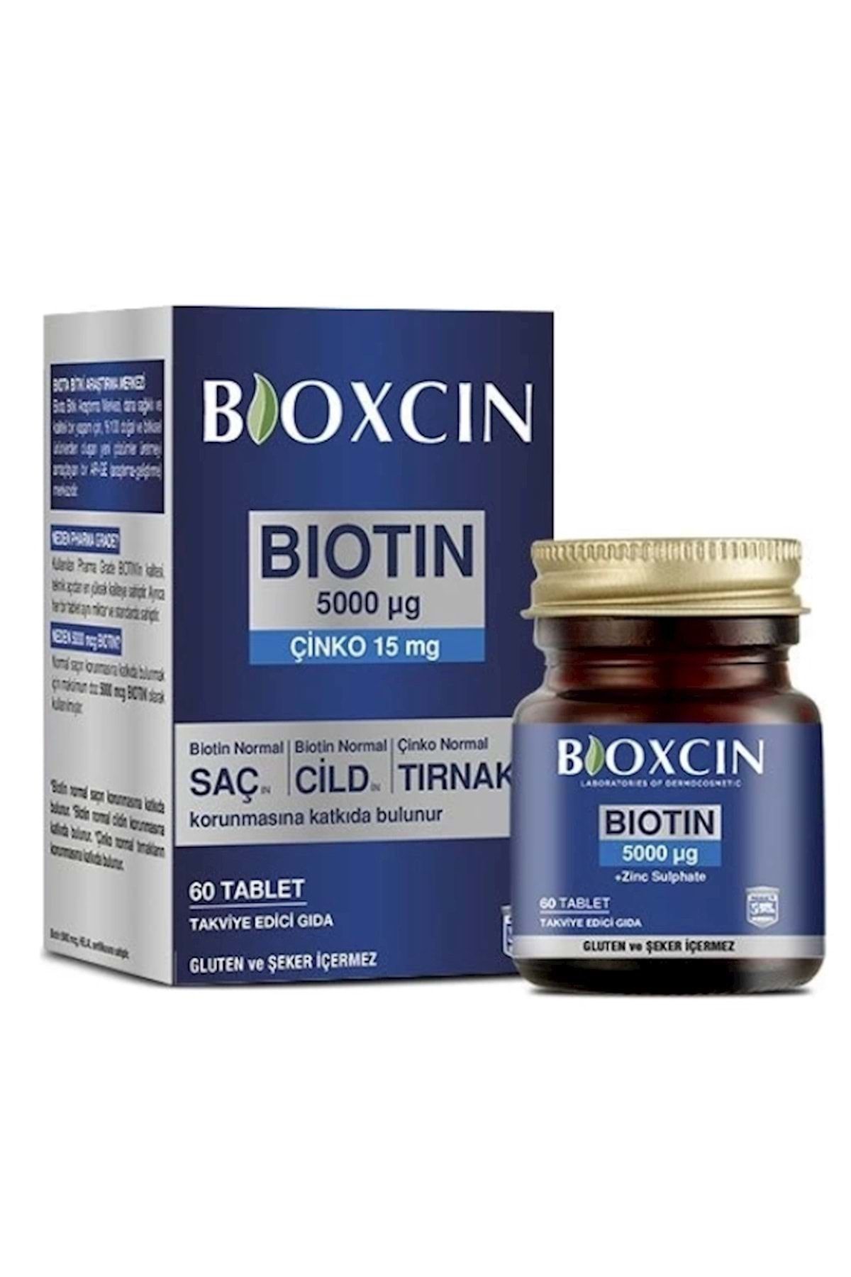 Bioxcin Biotin 5000 Mcg Ve Çinko 15 Mg 60 Tablet